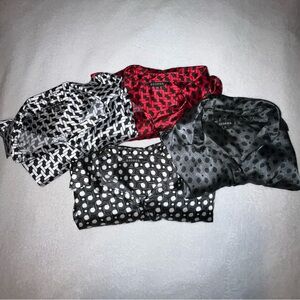 Printed button up blouses set bundle